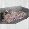 thumbnail image 6 of Watercolor Soft Flannel Fleece Throw Blanket, Vintage Hand Drawn Flowers Blossoming Nature Spring Season Inspirations, Cozy Plush for Indoor and Outdoor Use, 60" x 80", Pale Pink, by Ambesonne, 6 of 6