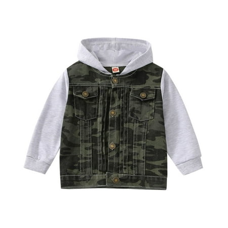 

kpoplk Toddler Winter Jacket Baby Sweatshirts Lightweight Zip-up Jackets And Hooded Coats Organic Cotton(Camouflage)