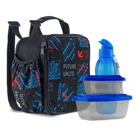 Lonchera térmica + 2 Toppers + Botella SQbags WB 4 en 1