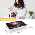 thumbnail image 5 of Galaxy Elegant PU Leather Earring Organizer Storage Box Decorative Box with Removable Compartment - Portable, 5 of 6