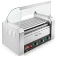thumbnail image 2 of Olde Midway Electric Hot Dog Roller Machine w/ Cover, 7 Rollers, Bun Warming Drawer, 2 of 7