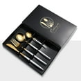 thumbnail image 1 of Gold Dinnerware Set Stainless Steel Tableware Set Knife Fork Spoon Flatware Set Dishwasher Safe Cutlery Set Gift Box_Gift Of G, 1 of 3