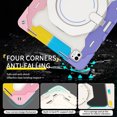 thumbnail image 4 of Allytechgroup foriPad Pro 13 inch M4 Case 2024 with Pencil Holder, 360° Rotating Handle Grip Stand Cover Heavy Duty Military Grade Protection Rugged Shockproof Kickstand Kids Girl Case, Rainbow Pink, 4 of 6