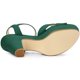 thumbnail image 5 of Sandalias Tacón Grueso Correa De Tobillo Plataforma Para Mujer Verde 36, 5 of 7