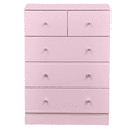 thumbnail image 5 of Tcbosik Dresser for Bedroom, Chest of Drawers, Storage Cabinet and Organizer with 5 Drawers for Living Room, Hallway, Macron Pink, 5 of 11