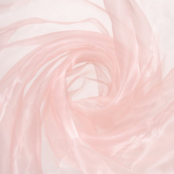 Uxcell Organza Tulle Fabric Crystal Sheer Silky for DIY Craft Table Runner, Light Pink