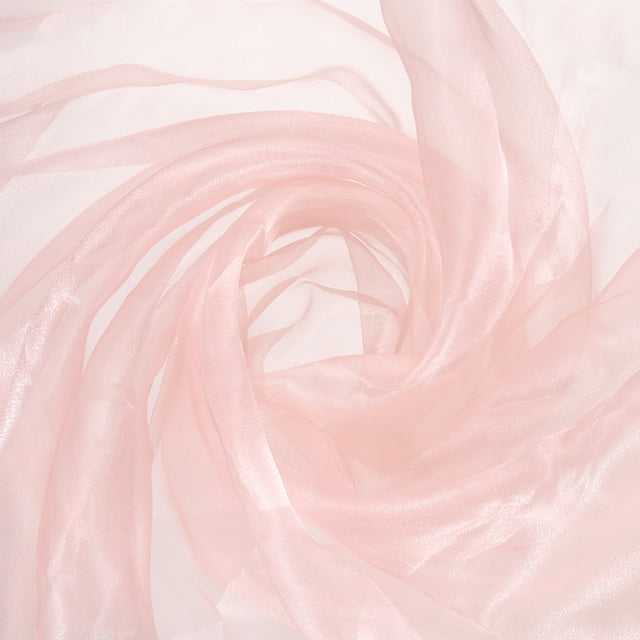 Tela de Tul de Organza Uxcell Cristalina Transparente para Manualidades DIY, Rosa Claro