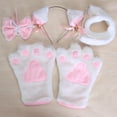 thumbnail image 2 of Disfraz de gato disfraz de Navidad conjunto pata guantes oreja diadema co pajarita Zulema Guantes de garra de pata, 2 of 8