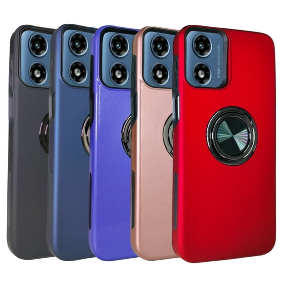 New Frontier Magnetic Slim Cell Phone Cover for Motorola Moto G Play 2024, Black