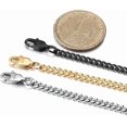 thumbnail image 2 of KATEA Stainless Steel Link Curb Chain Necklace for Men Women 3 Pcs 3.5mm, 2 of 4