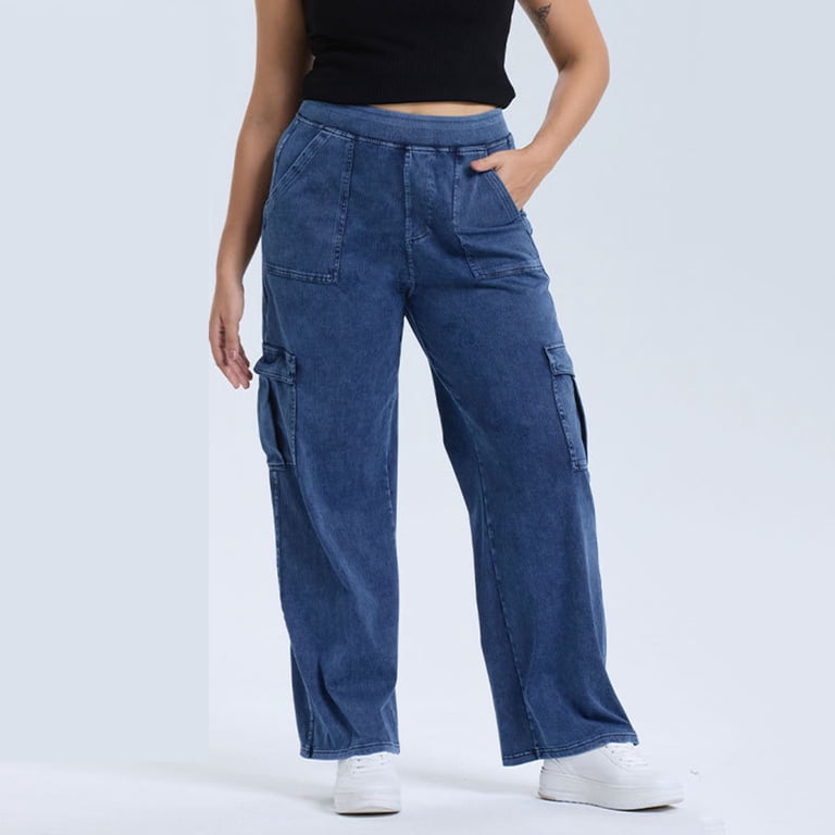 Dark Blue Mid Rise Flare Jeans | River Island