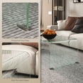 thumbnail image 4 of Modern Clear Glass Coffee Table - Living Room Center Table, 39.4" x 19.7" Rectangle, Tempered Glass & Rounded Edges for Easy Maintenance, 4 of 7