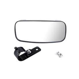 17 Inch UTV Rear View Mirror with Shatter-Proof Tempered Glass Mirror for Yamaha Rhinos,YXZ 1000R with Pair of 1.5 Inch Diameter Aluminum Brackets Wider and Longer 
