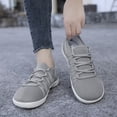 thumbnail image 3 of DLWKIPV Breathable Knit Sneakers for Women - Lightweight Lace-Up Comfort Shoes for Daily Walking & Casual Wear(GRAY,6.5), 3 of 6