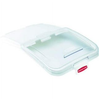 Rubbermaid Commercial Products Plastic Space Saving Square Food Storage  Container for Kitchen/Sous Vide/Food Prep, 22 Quart, Clear FG632200CLR 
