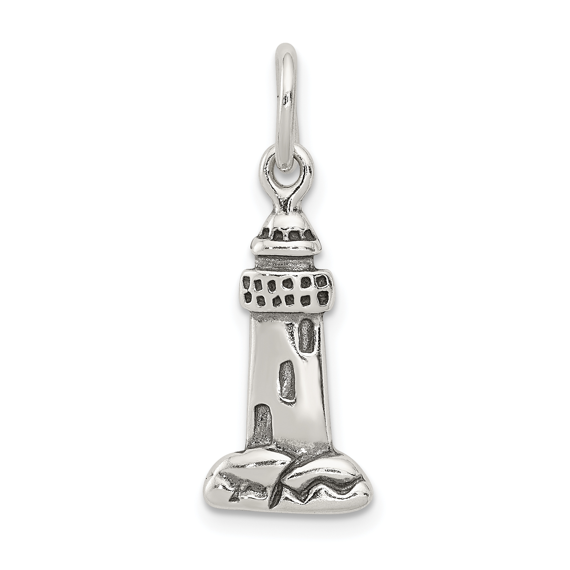 sterling silver lighthouse pendant