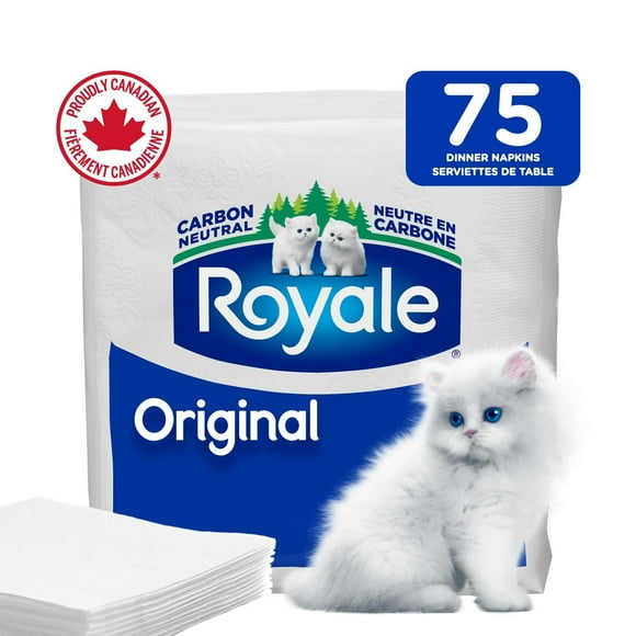 Royale Serviettes de table, 3 ép., 75 serviettes
