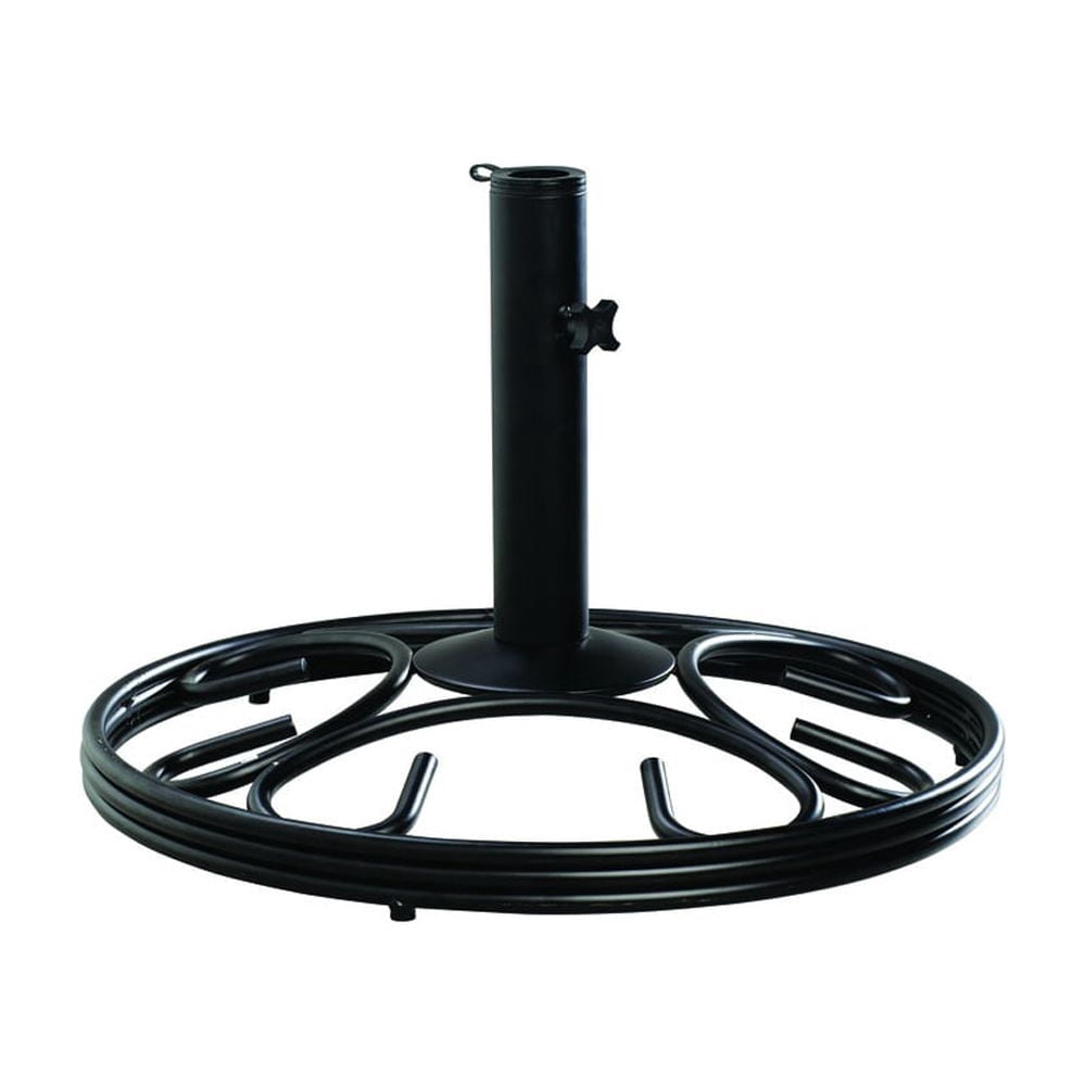 Living Accents Black Round Cast Iron Umbrella Base