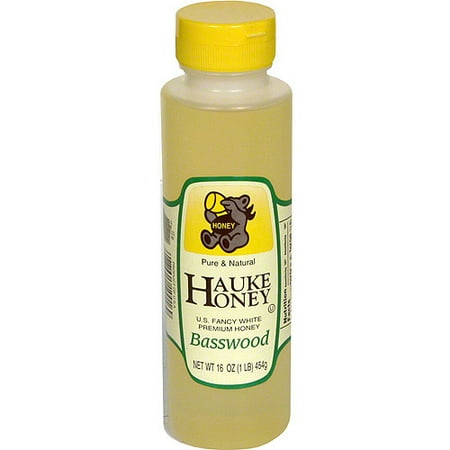 Hauke Honey Basswood Honey, 16 oz (Pack of 12)