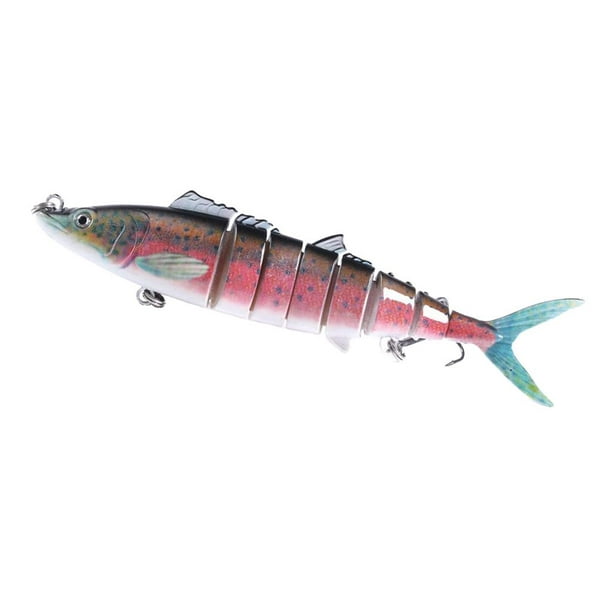 Dynwaveca Multi-Articulated Minnow Fishing Swimbait Crankbait Hook - Pink Pink