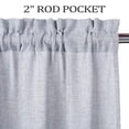 thumbnail image 6 of 2 Pcs Semi Kitchen Small Curtain, Faux Linen Textured Sheer Voile Tier Curtain, 6 of 9