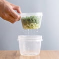 thumbnail image 2 of Fresh Storage Box Double Layer Food Organizing Container Keeping Hotel Restaurant Kitchen Refrigerator Organizing Container with Drain Basket, 2 of 7
