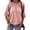 Pink, variant on Sherrylily Women Crew Neck T Shirt Half Sleeve 3/4 Sleeve Casual Loose Pleated Tops