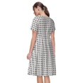 thumbnail image 2 of Bixox Robe d'Été à Manches Courtes pour Femmes Robe Ample Longueur Genou avec Poches-Avion, 2 of 7