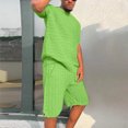 thumbnail image 5 of Men's Summer Suit Fashion Loose Men 2 Pieces Outfit Summer Hippie Shirt And Short Set, 5 of 7