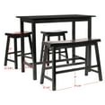 thumbnail image 4 of SAFAVIEH Hailey 4 Pc Set Pub Table Espresso, 4 of 5
