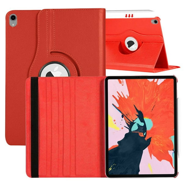 Coque rouge pour iPad 9,7 pouces 2017 360 Degrés De Rotation