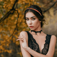thumbnail image 4 of 6 Pack Ribbon Wrapped Metal Headbands with Teeth Comb Hair Hoop Hairband for Women Girls, 4 of 5