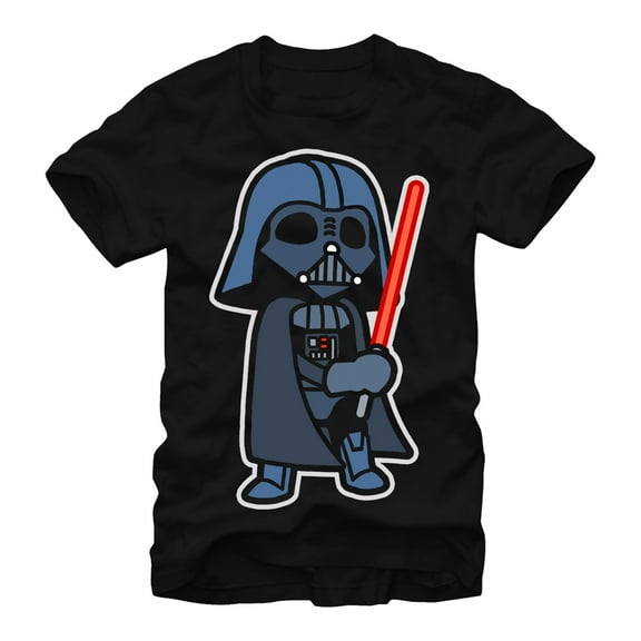 Men's Star Wars Darth Vader Cartoon Graphic Tee Black 3X Large