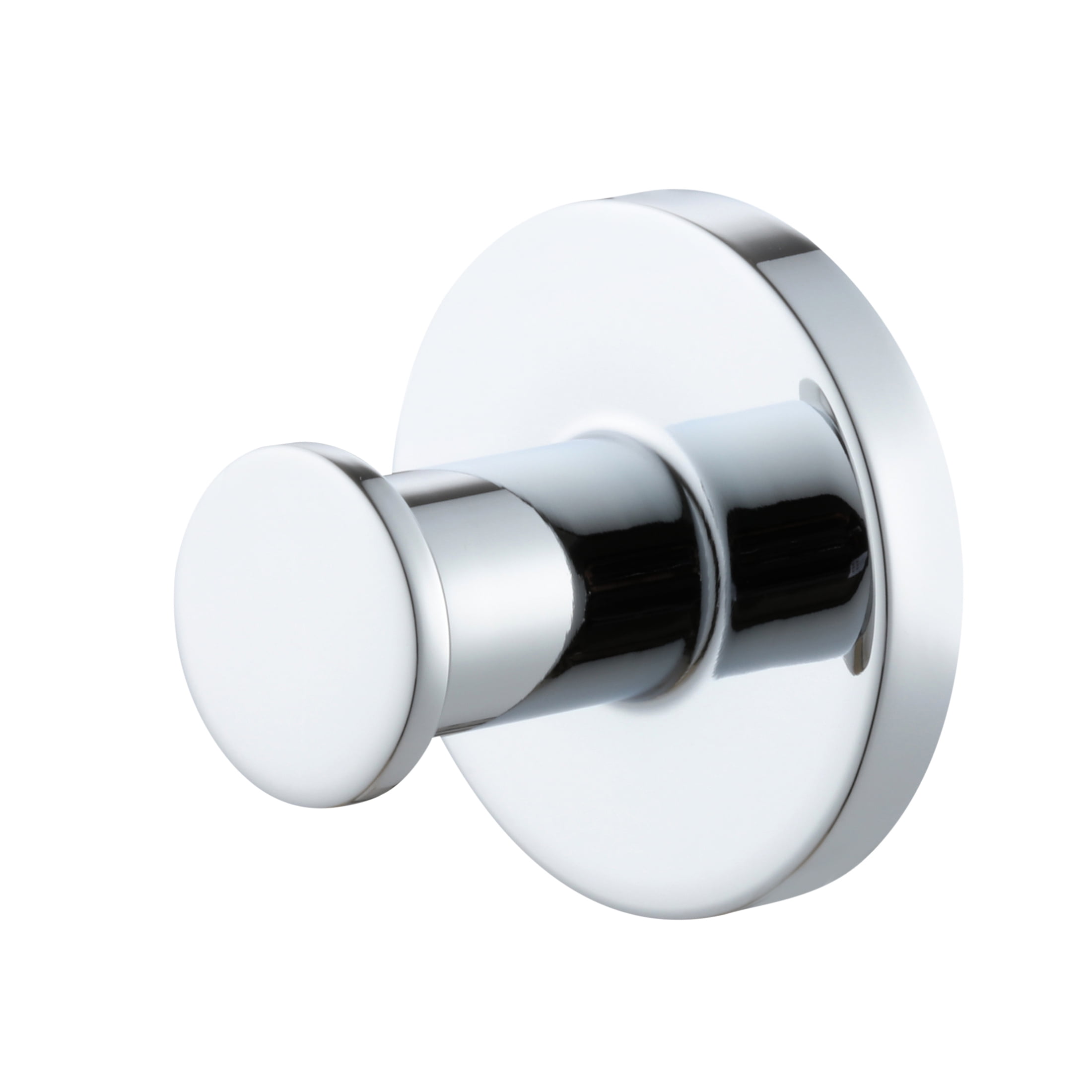 (2 pack) Mainstays Modern Round Robe Hook in Chrome, 2 Pack
