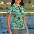 thumbnail image 2 of Binienty Palm Tree Husband Wife Matching Shirts Relaxed Short Sleeve Couples Matching Golf Shirts for Golf Running Sports ,Frangipani Classic Fit Quarter Zip Pullover, 2 of 7