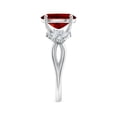 thumbnail image 3 of ANGARA Lab Grown 3.3 Ct Oval Ruby Butterfly Engagement Ring for Women in 14K White Gold (Size-10x8mm) | July Birthstone, Birthday, Anniversary, Jewelry Gift for Women | Lab-Grown Ruby Ring, 3 of 8