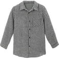 thumbnail image 5 of KISSMODA Boys Casual Button Down Shirts Kids Long Sleeve Plaid Blouses Shacket Jacket 7-15 Years, 5 of 6
