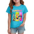 thumbnail image 1 of K pop Demon Chandail pour Filles, T-Shirt Graphique Mignon avec Dessin Animé, T-Shirt Tendance et Drôle, Chandail pour Enfants, Hauts Roses, Manches Courtes, Col Ras du Cou, 1 of 4