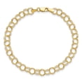 thumbnail image 4 of Primal Gold 10 Karat Yellow Gold Triple Link Charm Bracelet, 4 of 5