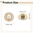 thumbnail image 2 of Uxcell 10pcs 24L Gold Faux Pearl Buttons 15mm 5/8" Plastic Round Sewing Button Replacement Craft Fastener for Coats Clothing DIY Decoration Crafts #5, 2 of 7