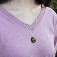 thumbnail image 2 of Save the Trash Pandas Raccoons Funny Humor 1" Pendant with Sterling Silver Plated Chain, 2 of 4