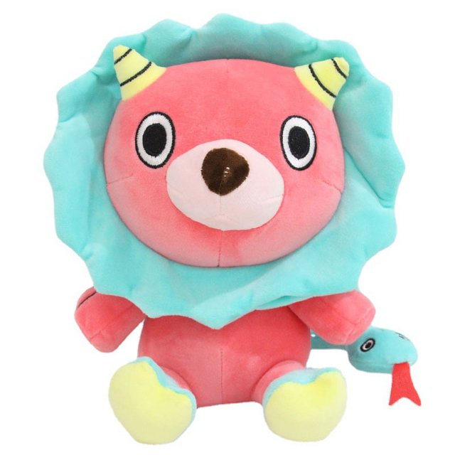 Peluche de algodón PP, adorable, de dibujos animados, bonito, para decoración del hogar, para regalos de cumpleaños, león rosa, 24 x 19 x 15 cm/9,45 x 7,48 x 5,91 pulgadas