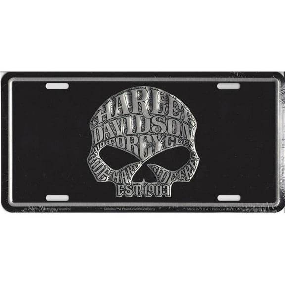 Harley-Davidson Willie G. Skull License Plate
