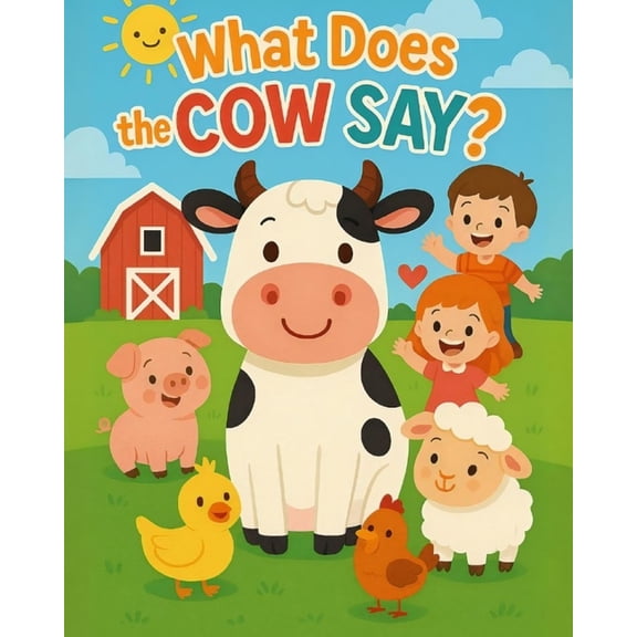 What Does the Cow Say?: A Fun Animal Sounds Book for Toddlers Ages 1-3 - Moo, Baa, Quack & More!, (Paperback)