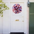 thumbnail image 4 of Patriotic Front Door Wreath 4th of July Wreath Creative Red Blue White American State Garland Front Door Welcome Wreath, 4 of 8