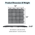 thumbnail image 5 of Black Interlocking Deck Tiles Plastic Waterproof Outdoor All Weather Anti-slip Bathroom Shower Pack of 12, 5 of 6