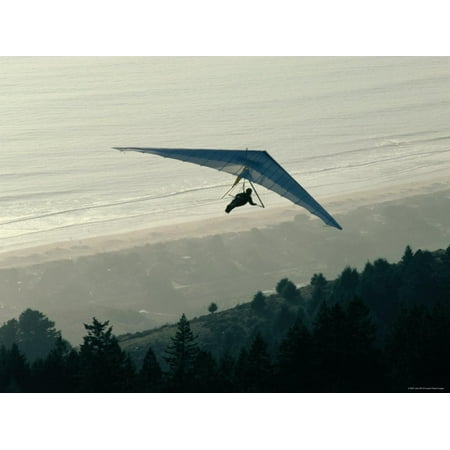 Hang Gliding Below Bolinas Bridge in the Mt. Tamalpais State Park, California Print Wall Art By John Elk (Best Hang Gliding Locations In The World)