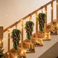 thumbnail image 4 of 28 Inch Christmas Norfolk Branches Wall Hanging Decoration, Upside Down Christmas Wreath for Front Door Home, 1 Pack, 4 of 7