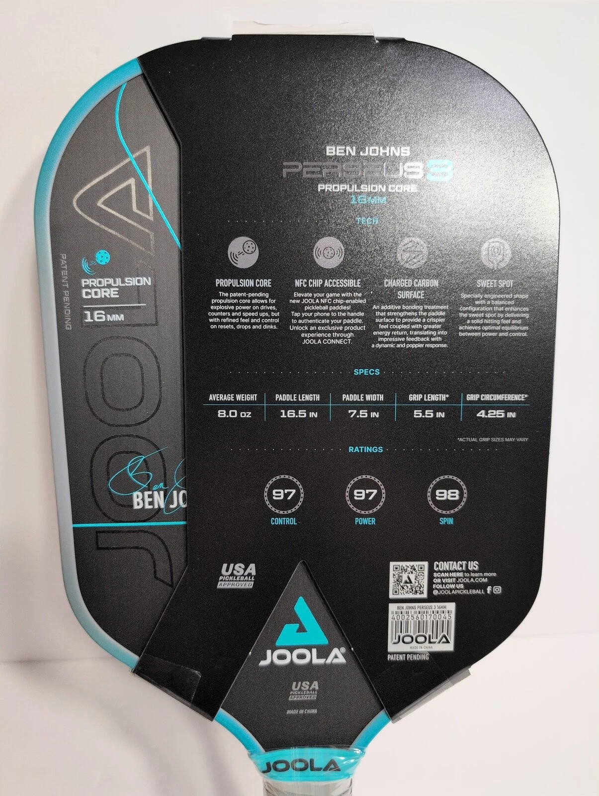 JOOLA BEN JOHNS PERSEUS 3S 16MM ピックルボール JOOLA Ben Johns Perseus 3S 16mm Pickleball Paddle - JOOLA USA