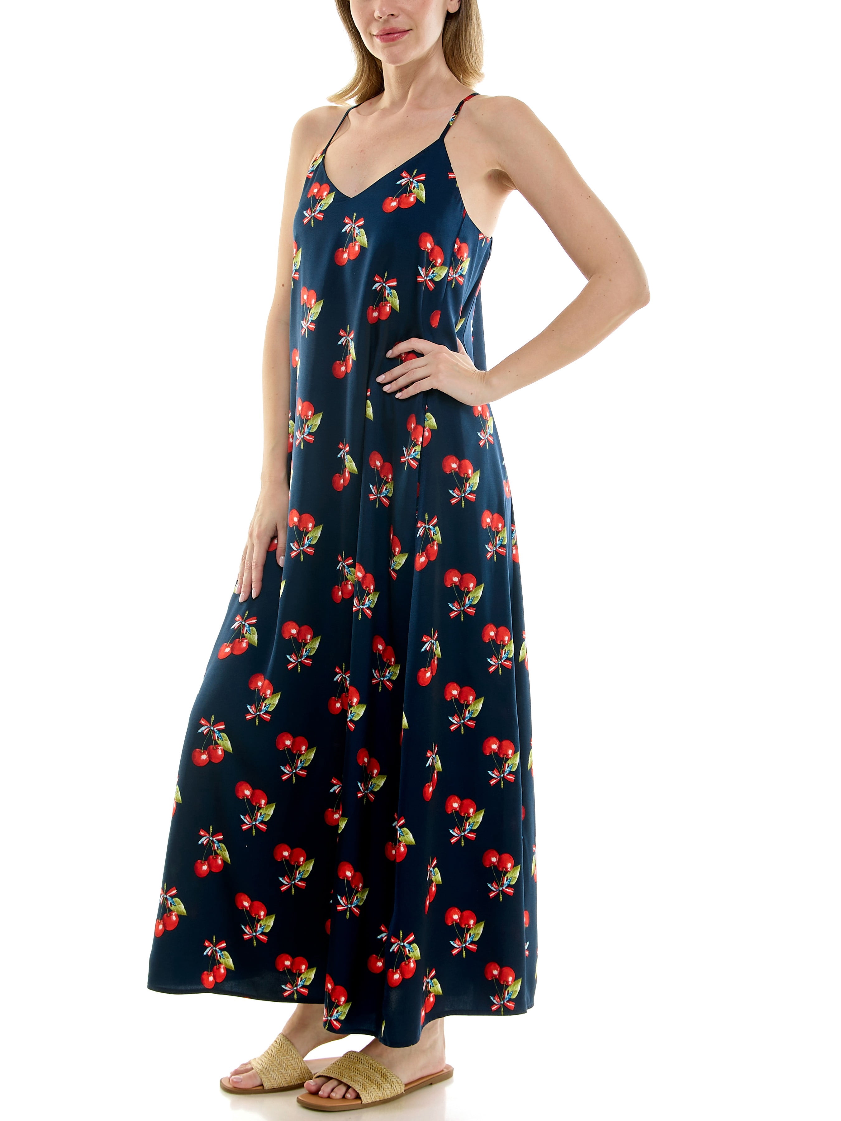 Nicole Miller Women's Maxi Slip Dress With Built In Bra, Sizes S-XL